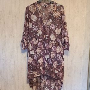 Sheer Floral High-Low Torrid Top